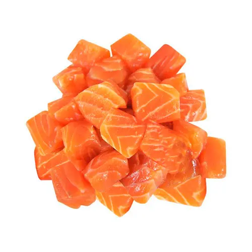 Salmon Congelado - Cubitos sin Piel sin Espina Pack 500gr - Caja 10kg